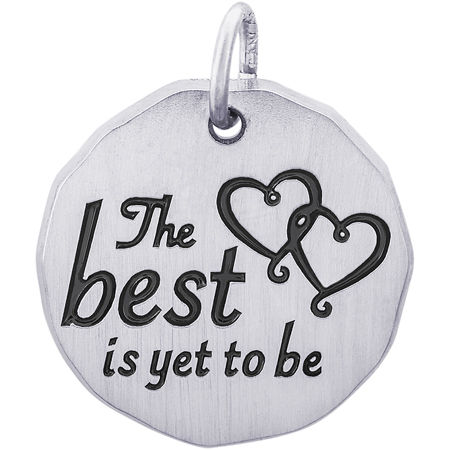 Sterling Silver The Best Is Yet To Be Charm Tag Sterling Silver The Best Is Yet To Be Charm Tag