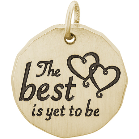 14K Gold The Best Is Yet To Be Charm Tag by Rembrandt Charms 14K Gold The Best Is Yet To Be Charm Tag by Rembrandt Charms