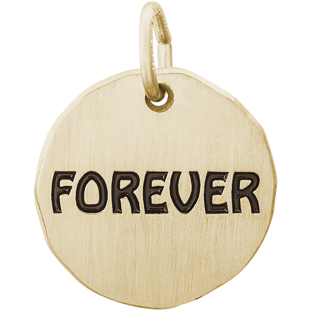 10K Gold Forever Charm Tag by Rembrandt Charms