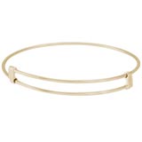 14K Gold Noble Bangle Charm Bracelet