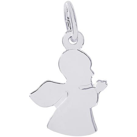 Rembrandt Angel Charm, 14K White Gold Rembrandt Angel Charm, 14K White Gold