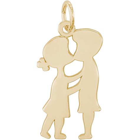 14k Gold Boy and Girl First Kiss Charm by Rembrandt Charms