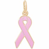 14k Gold Breast Cancer Awareness Charm by Rembrandt Charms