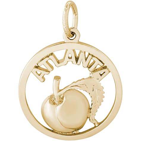 14K Gold Atlanta Peach Charm by Rembrandt Charms 14K Gold Atlanta Peach Charm by Rembrandt Charms