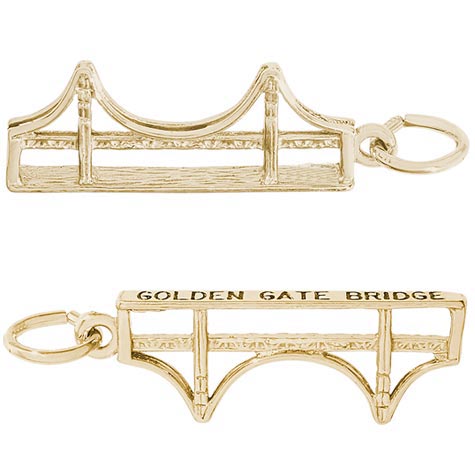 14K Gold Golden Gate Bridge Charm by Rembrandt Charms 14K Gold Golden Gate Bridge Charm by Rembrandt Charms
