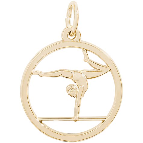 14K Gold Gymnast On Balance Beam Charm by Rembrandt Charms 14K Gold Gymnast On Balance Beam Charm by Rembrandt Charms