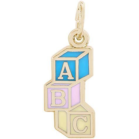 14k Gold ABC Block Charm by Rembrandt Charms 14k Gold ABC Block Charm by Rembrandt Charms