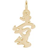 Gold Plate Calligraphic Love Charm by Rembrandt Charms