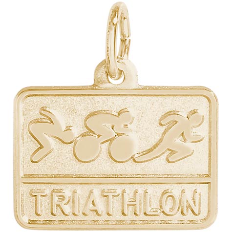 14k Gold Triathlon Charm by Rembrandt Charms
