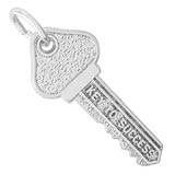 14K White Gold Key to Success Charm by Rembrandt Charms