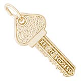 Gold Plate Key to Success Charm by Rembrandt Charms