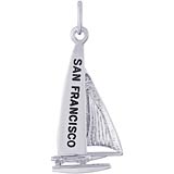 Sterling Silver San Francisco Catamaran Charm by Rembrandt Charms