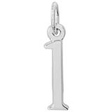 14K White Gold That's My Number One Charm by Rembrandt Charms