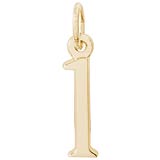 10K Gold That's My Number One Charm by Rembrandt Charms