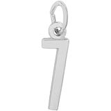 14K White Gold That's My Number Seven Charm by Rembrandt Charms