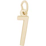 10K Gold That's My Number Seven Charm by Rembrandt Charms
