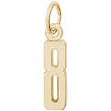 10K Gold That's My Number Eight Charm by Rembrandt Charms