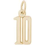 Rembrandt That’s My Number Ten Charm, 10K Yellow Gold