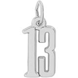 14K White Gold That’s My Number Thirteen Charm by Rembrandt Charms