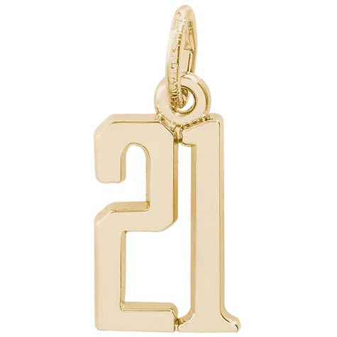 14K Gold That’s My Number Twenty One by Rembrandt Charms