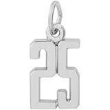 14K White Gold That’s My Number Twenty Five by Rembrandt Charms