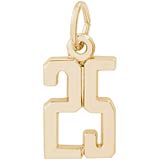 14K Gold That’s My Number Twenty Five by Rembrandt Charms