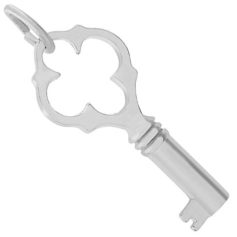Sterling Silver Antique Key Charm by Rembrandt Charms Sterling Silver Antique Key Charm by Rembrandt Charms