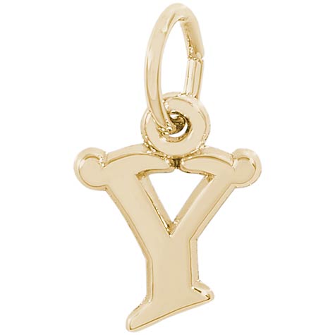 14K Gold Curly Initial Y Accent Charm by Rembrandt Charms 14K Gold Curly Initial Y Accent Charm by Rembrandt Charms