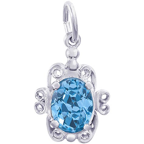 14K White Gold 12 December Filigree Charm by Rembrandt Charms 14K White Gold 12 December Filigree Charm by Rembrandt Charms