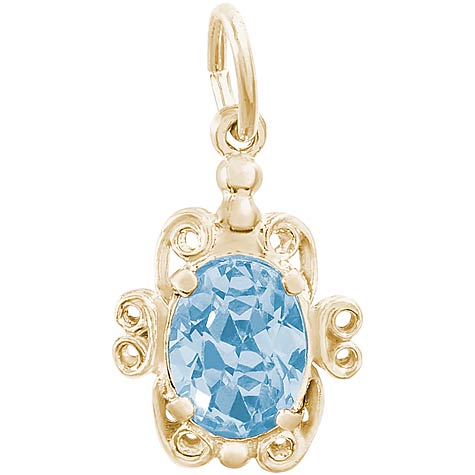 14K Gold 03 March Filigree Charm by Rembrandt Charms 14K Gold 03 March Filigree Charm by Rembrandt Charms