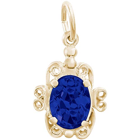 14K Gold 09 September Filigree Charm by Rembrandt Charms 14K Gold 09 September Filigree Charm by Rembrandt Charms