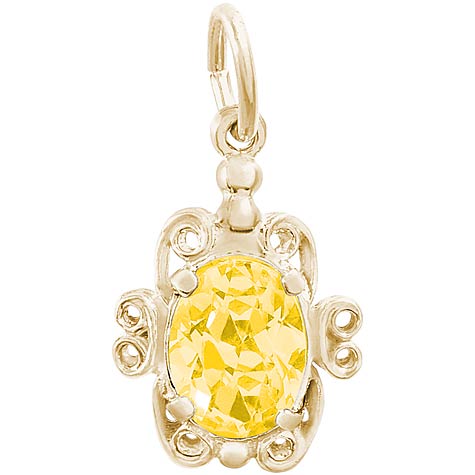 14K Gold 11 November Filigree Charm by Rembrandt Charms 14K Gold 11 November Filigree Charm by Rembrandt Charms
