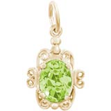 10K Gold 08 August Filigree Charm by Rembrandt Charms