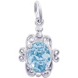 Sterling Silver 03 March Filigree Charm by Rembrandt Charms
