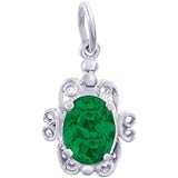 Sterling Silver 05 May Filigree Charm by Rembrandt Charms
