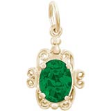 14K Gold 05 May Filigree Charm by Rembrandt Charms