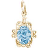 10K Gold 03 March Filigree Charm by Rembrandt Charms