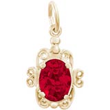 10K Gold 01 January Filigree Charm by Rembrandt Charms
