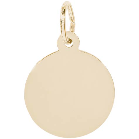 Rembrandt Disc, Small Charm, 14K Gold