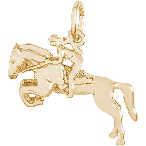 10K Gold Horse and Jockey Charm by Rembrandt Charms
