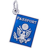 14K White Gold Passport Charm by Rembrandt Charms