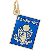 Gold Plated Passport Charm by Rembrandt Charms