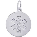 Sterling Silver Medical Alert (plain) Charm by Rembrandt Charms