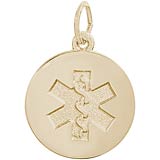Gold Plated Medical Alert (plain) Charm by Rembrandt Charms