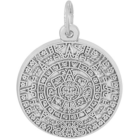 14K White Gold Aztec Sun Charm by Rembrandt Charms 14K White Gold Aztec Sun Charm by Rembrandt Charms