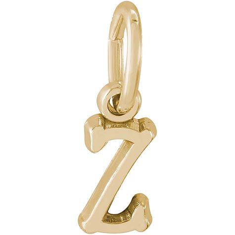 14K Gold Small Serif Initial Z Accent by Rembrandt Charms