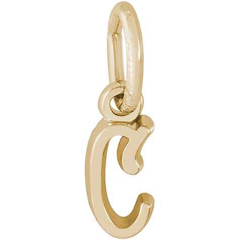 14K Gold Small Serif Initial C Accent by Rembrandt Charms 14K Gold Small Serif Initial C Accent by Rembrandt Charms