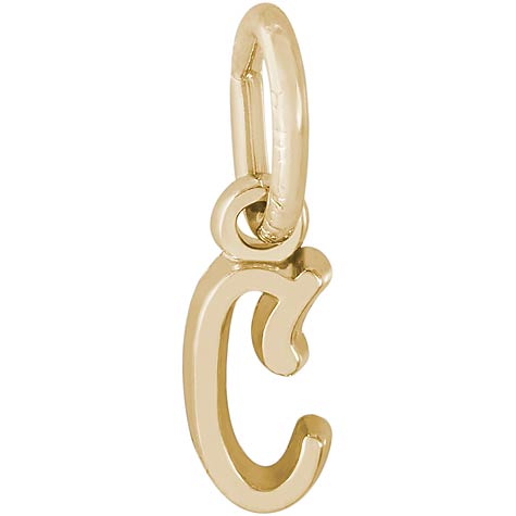 14K Gold Small Serif Initial C Accent by Rembrandt Charms