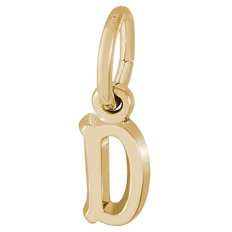 14K Gold Small Serif Initial D Accent by Rembrandt Charms 14K Gold Small Serif Initial D Accent by Rembrandt Charms