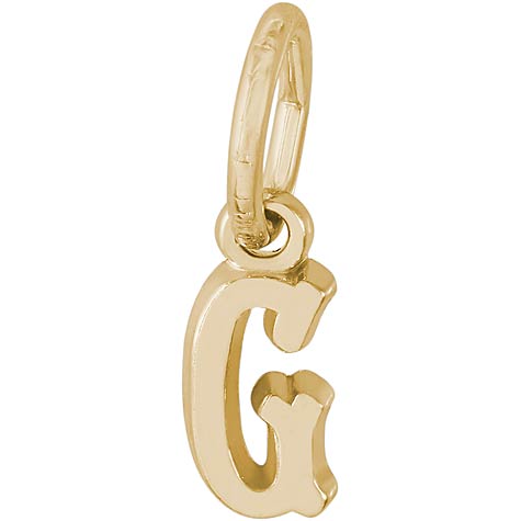 14K Gold Small Serif Initial G Accent by Rembrandt Charms